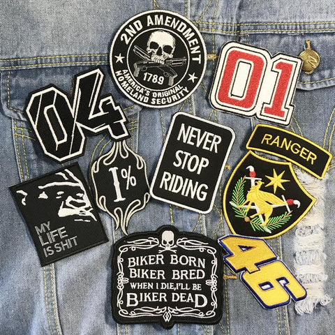 Embroidered Rocker & Biker Patch
