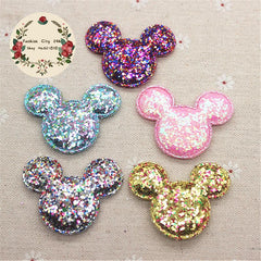 Kawaii Padded Glitter Mickey Mouse Patches