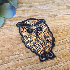 Cute Owl Sequined Iron-On Patch