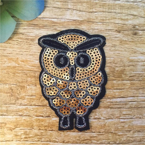 Cute Owl Sequined Iron-On Patch