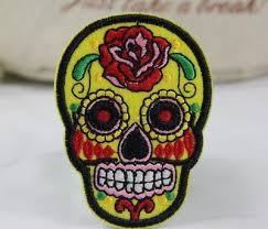 Rose in Skull Punk Biker Patch