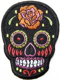 Rose in Skull Punk Biker Patch