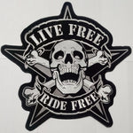 Live Free Ride Free Embroidery Patch